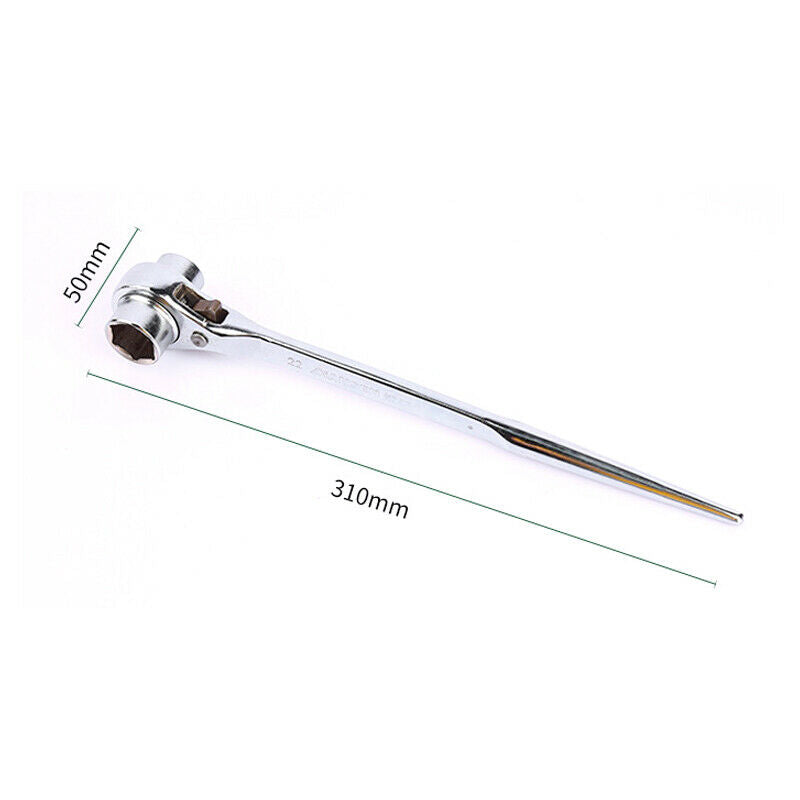 19-22 Ratcheting Wrench Ratchet Handle Socket Steel Spanner Tool for Car Home