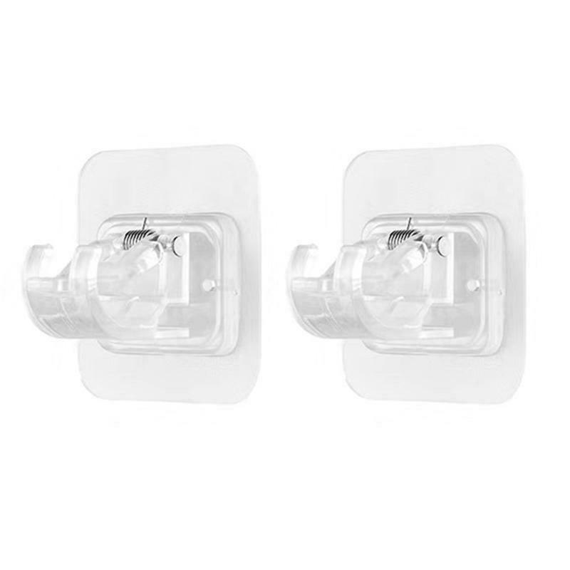 Transparent Hanging Rod Clamps Bathroom Shower Curtain Rod Fixed Clip Bracket