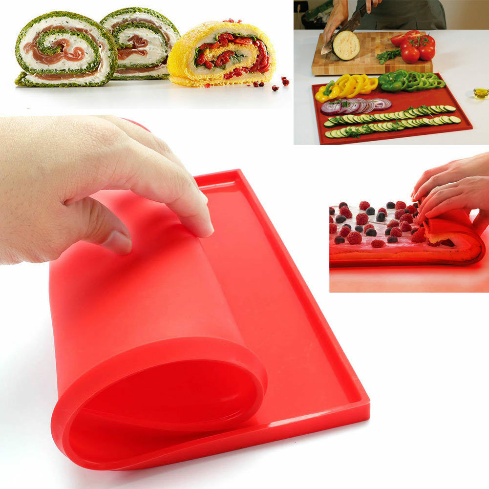 Silicone Pastry Bakeware Baking Tray Oven Rolling Kitchen Bakeware Mat Sheet