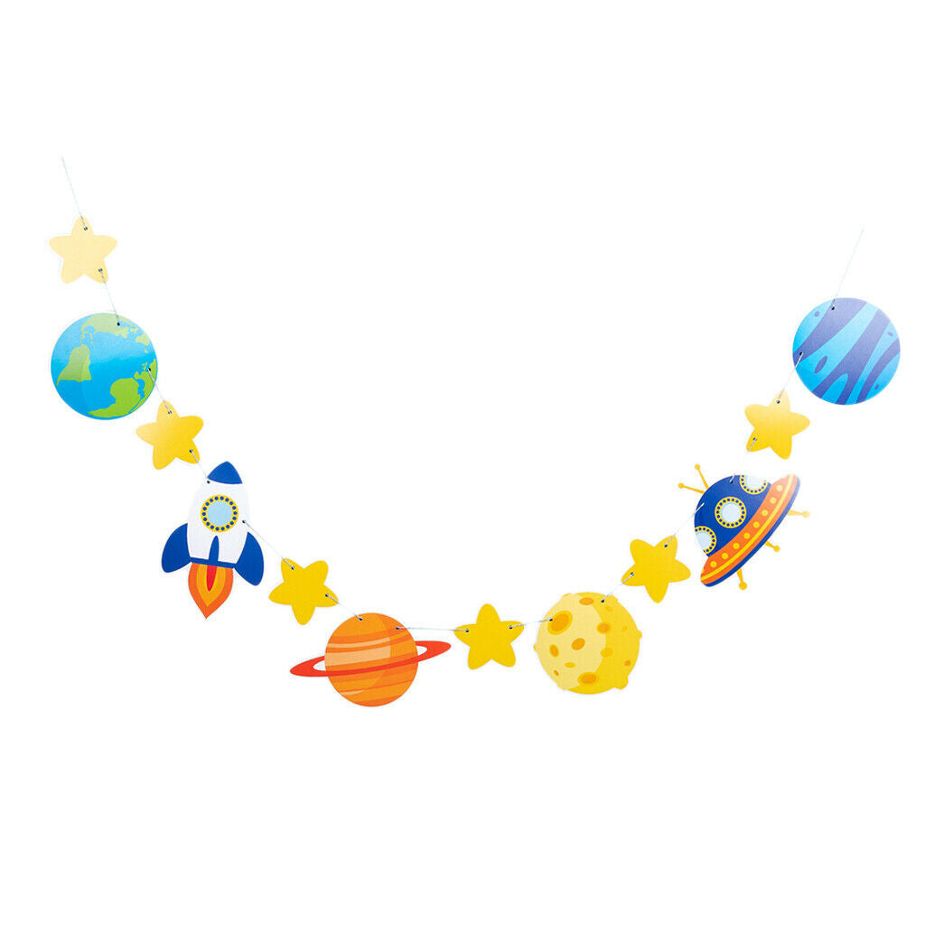 Paper Planet Banner Kid Birthday Party Baby Shower Summer Party Decoration