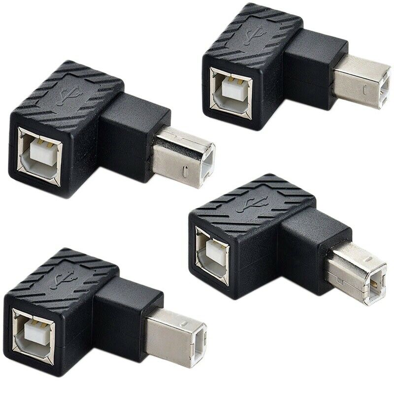 USB 2.0 Type B Print Port Adapter Converter 90 Degree Right Angle Plug ExtenS7K2