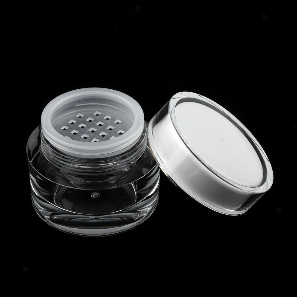 2pcs/set Plastic Empty Loose Powder Puff Case Face Powder Blusher Makeup