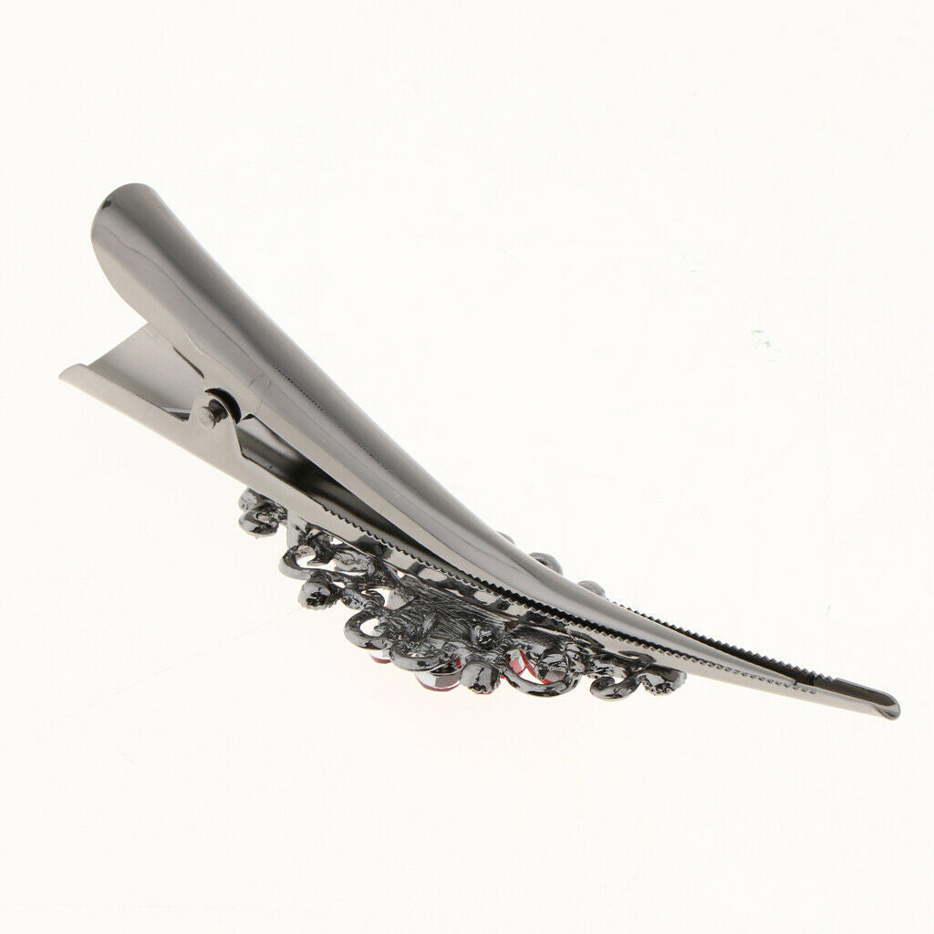 2X Womens Hair Clips Crocodile Duckbill Alligator Large Hair Clasp New Red