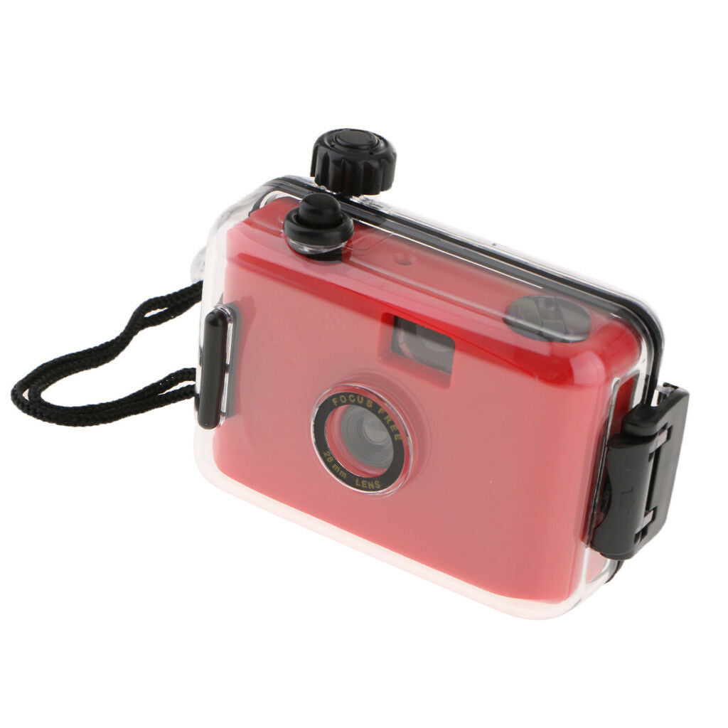 MagiDeal 35mm Film Camera with Housing Case for Scuba Diving, Snorkeling Red