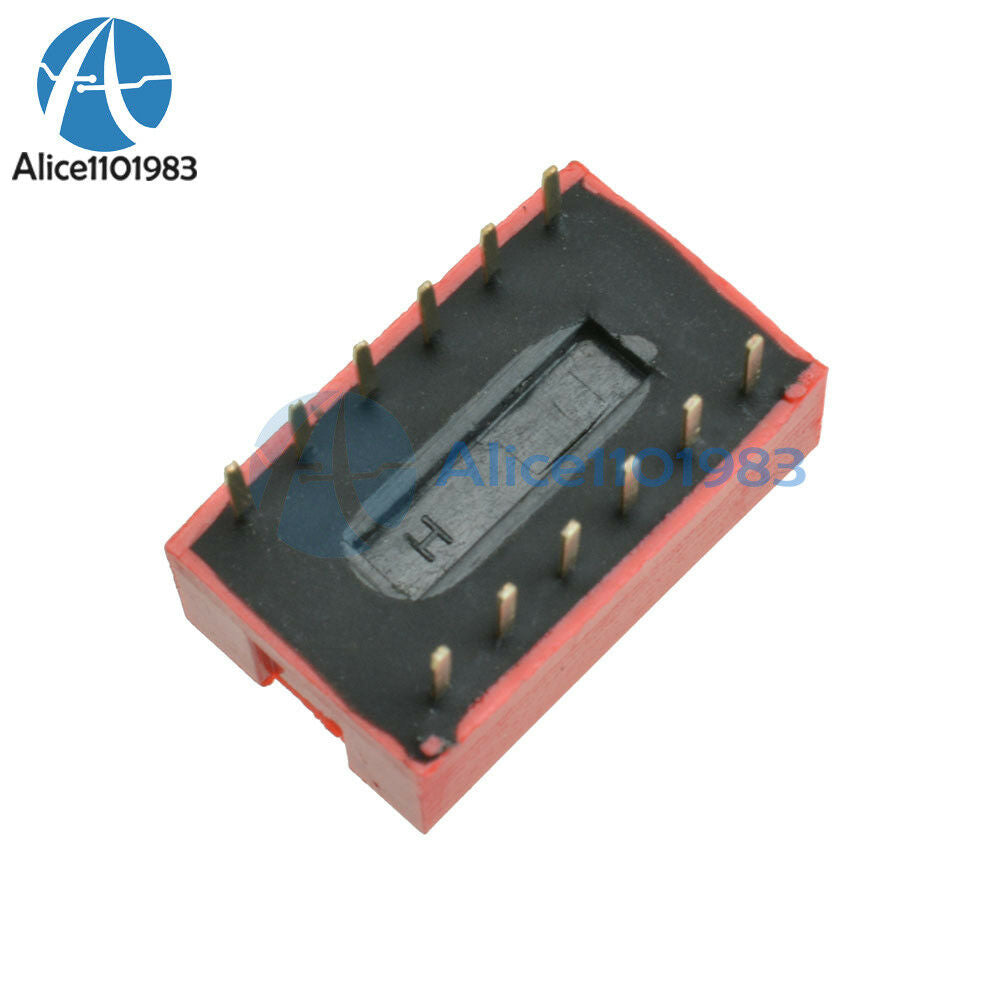 10PCS Slide Type Switch Module 2.54mm 6-Bit 6 Position Way DIP Red Pitch