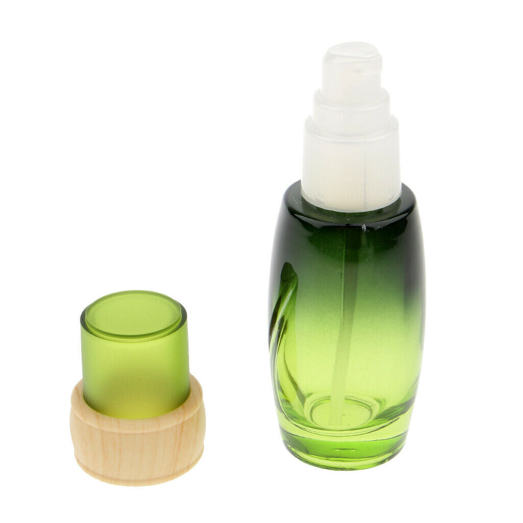 2pcs Empty Pump Glass Bottles Household Cosmetic Lotion Bottles Pot New