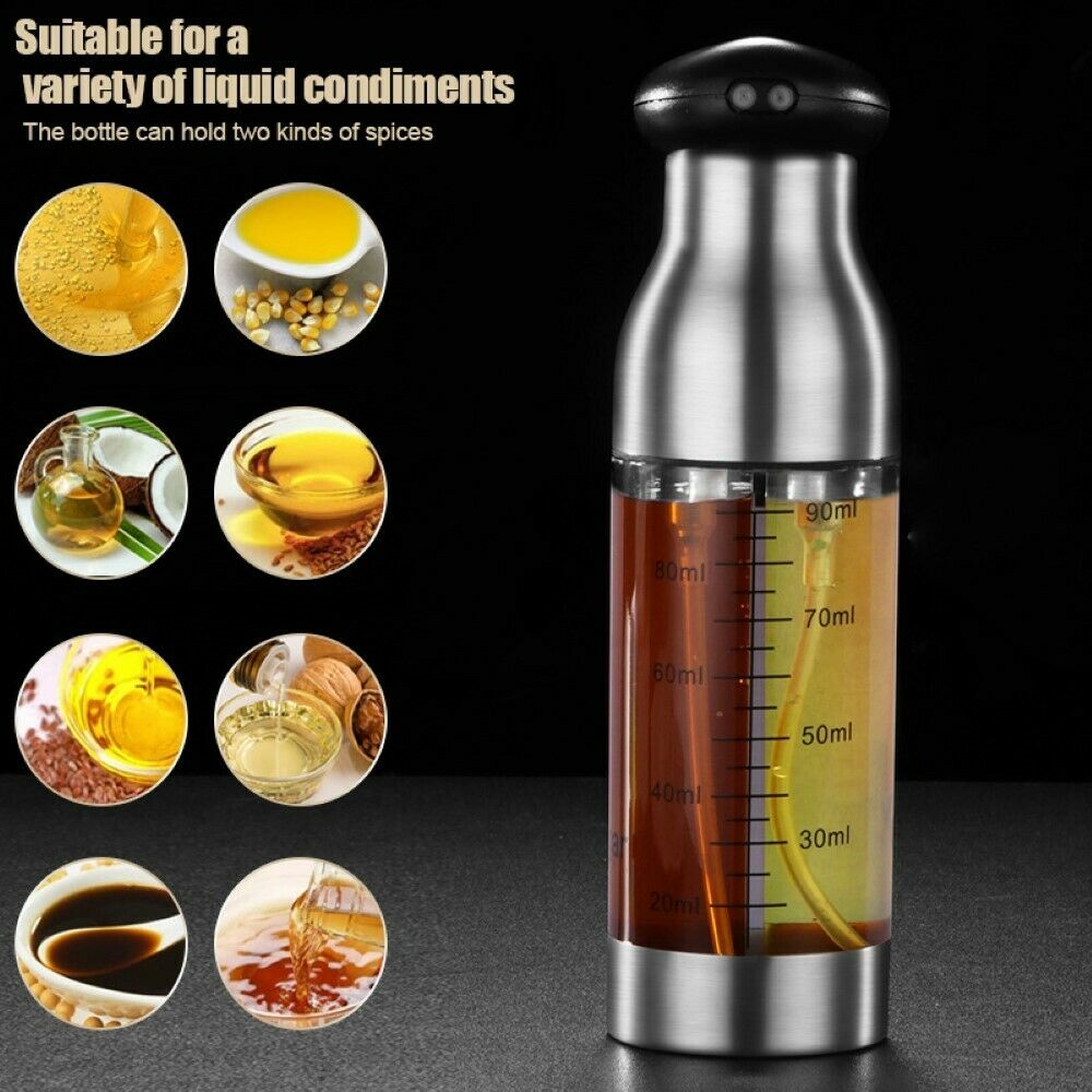 Cooking Oil Spray Bottle Stainless Steel Household Vinegar Soy Condiment Bottle