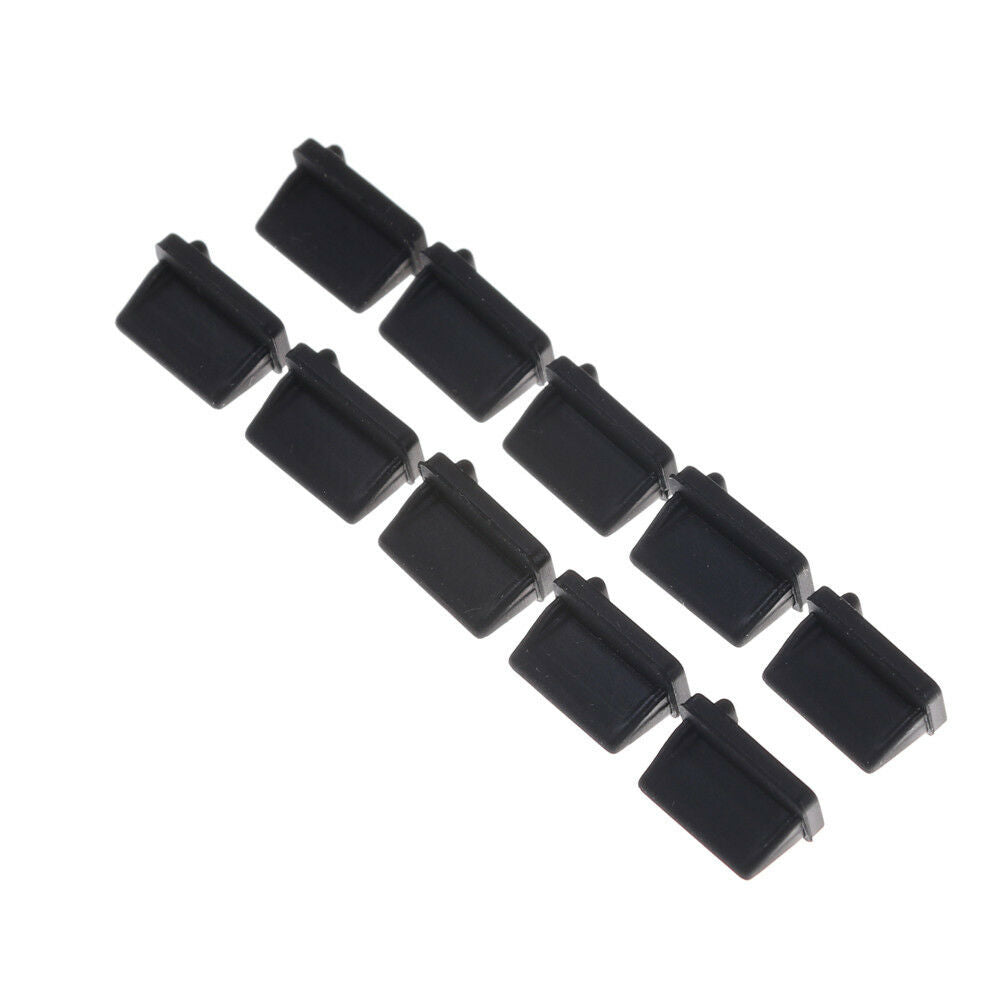 10X Black Rubber A Type Female USB Anti Dust Protector Plugs Stopper Cover YISJ