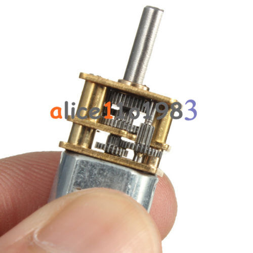 2PCS Micro Speed Reduction Gear Motor with Metal Gearbox Wheel DC 6V 30RPM N20