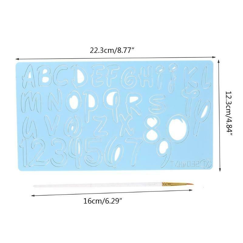 Cake Tool Acrylic Uppercase Alphabets Number Embossed Cutter Mold Cookie Stamp