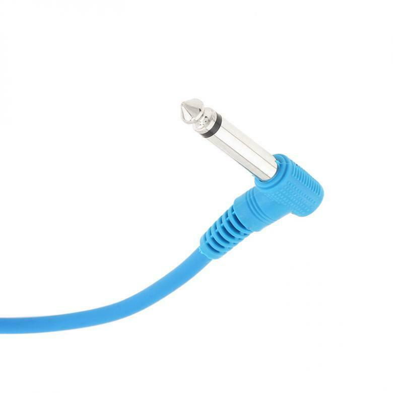 6pcs Colorful Audio Cable Angled Plug Leads Patch Lines for Guitar Pedal Effect