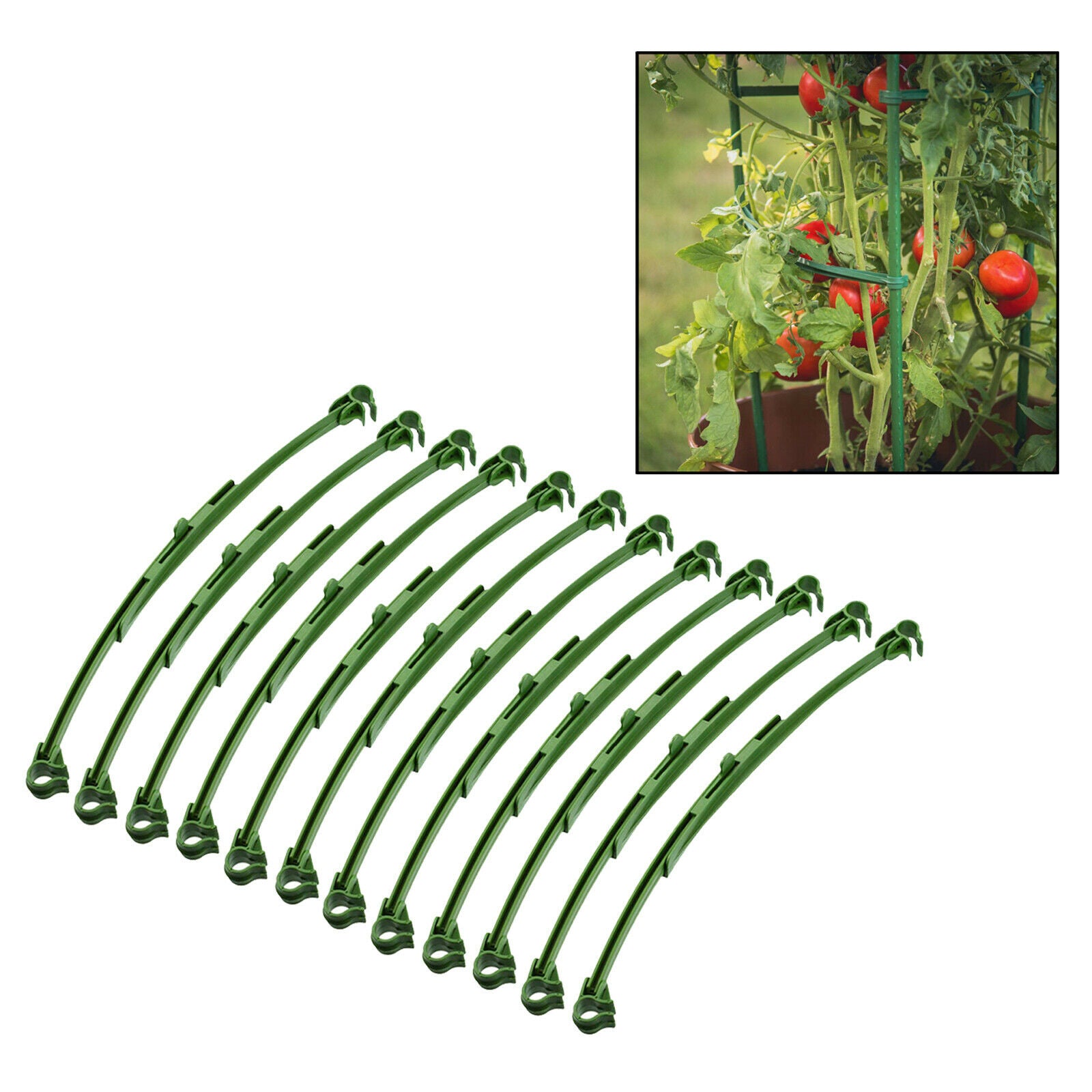 12Pcs Trellis Connector Stake Arms Plastic Garden Stem Support Brackets