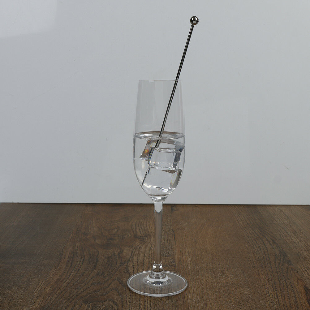 Swizzle sticks metal- stainless steel mixing cocktail coffee stirrers wine Tt