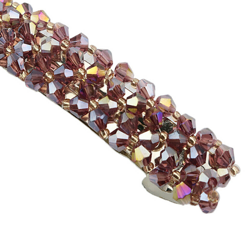 Crystal Spring Hair Clip Handmade Hair Pin Shiny Hair Accessory Purple