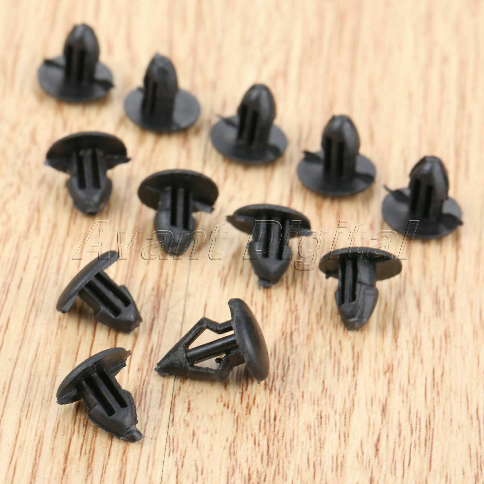 100x Auto 8mm Trim Clips Door Panel Interior Seat Fasteners Plastic Universal
