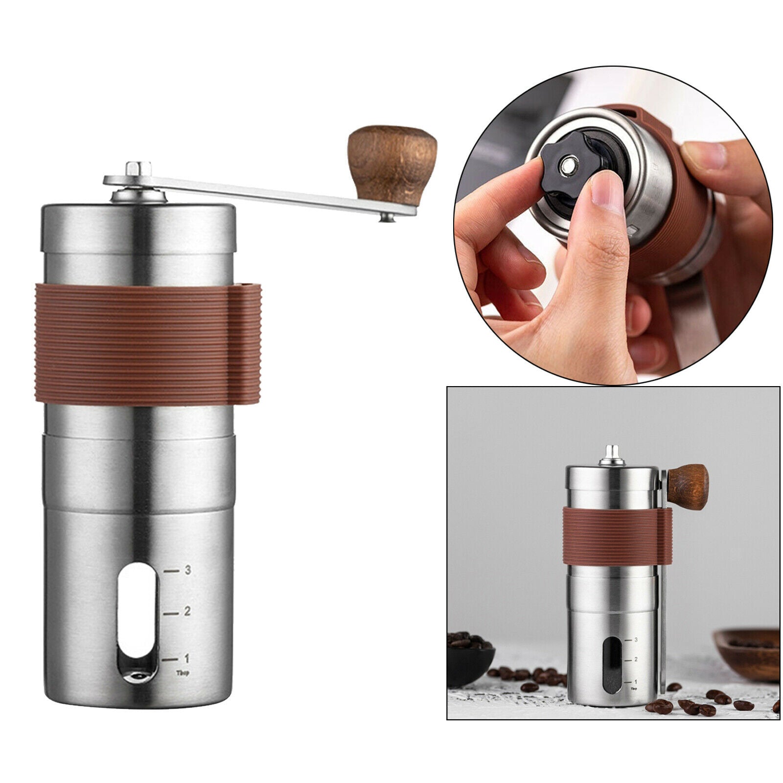 45mm Manual Coffee Grinder Handheld for Drip Coffee Espresso Press Office
