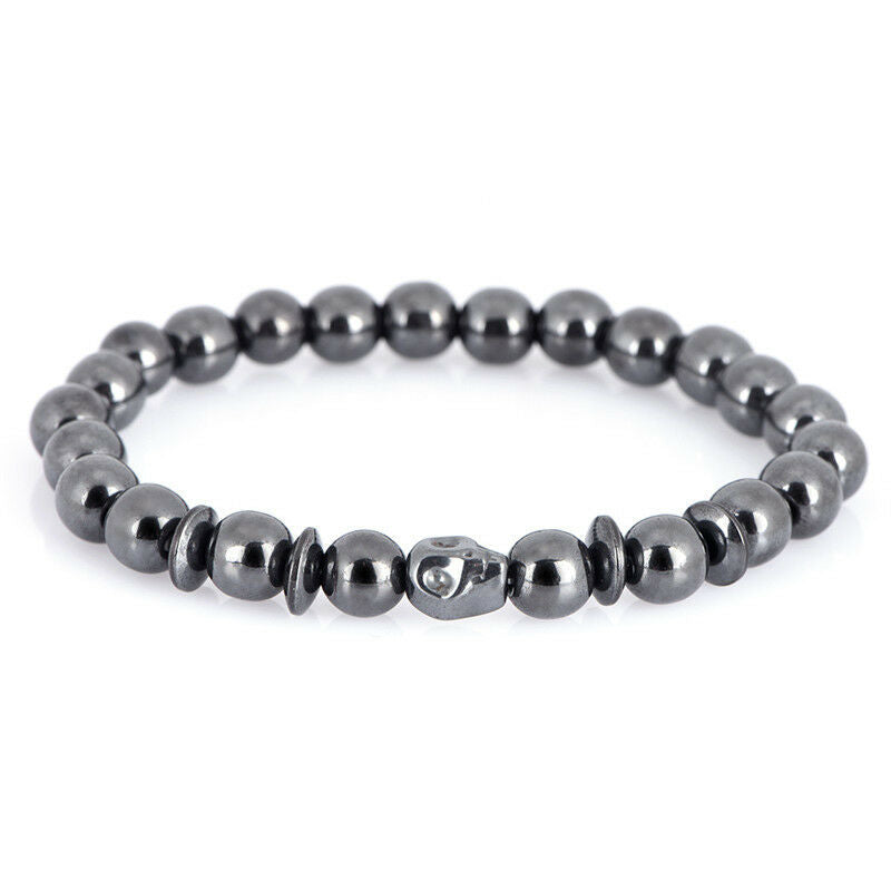 Magnetic Bracelet Skeleton Beads Hematite Stone Health Care Jewel Fx