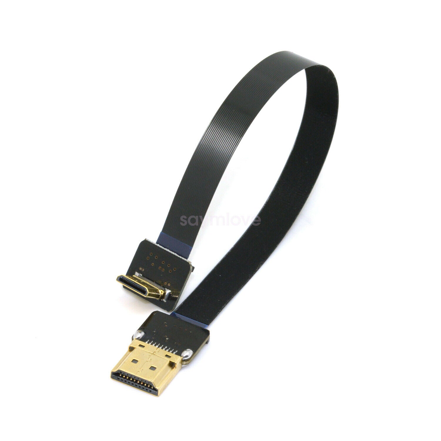 New 20cm HDMI to Right Angle Mini HDMI Flexible Flat Ribbon Cable for FPV