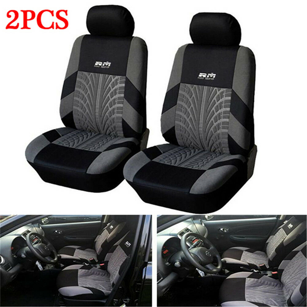 Classic Embroidery Car Seat Covers Set Washable Fit for Most Brand Vehicle 2PCS