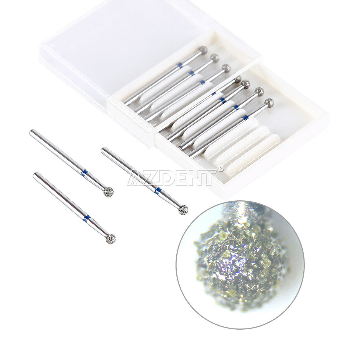100X Dental Diamond Bur BR-X31S Ball Round FG 1.6mm for High Speed Handpiece