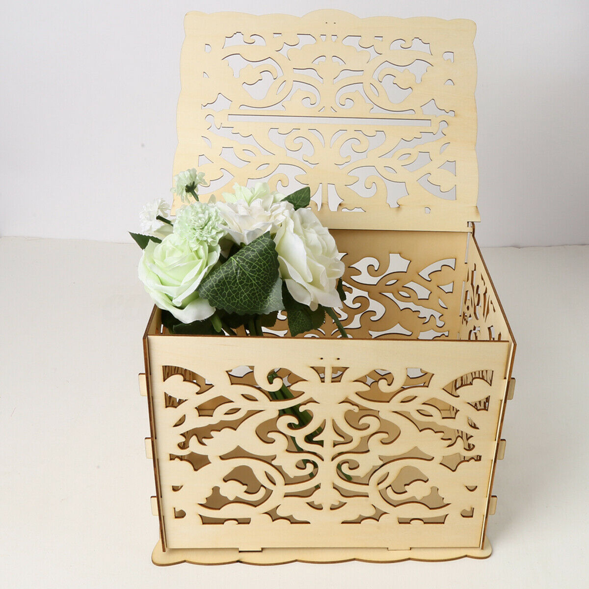 DIY Rustic Wooden Wedding Card Box Wedding Advice Box + Lock Wedding    ï¼E   â˜ª