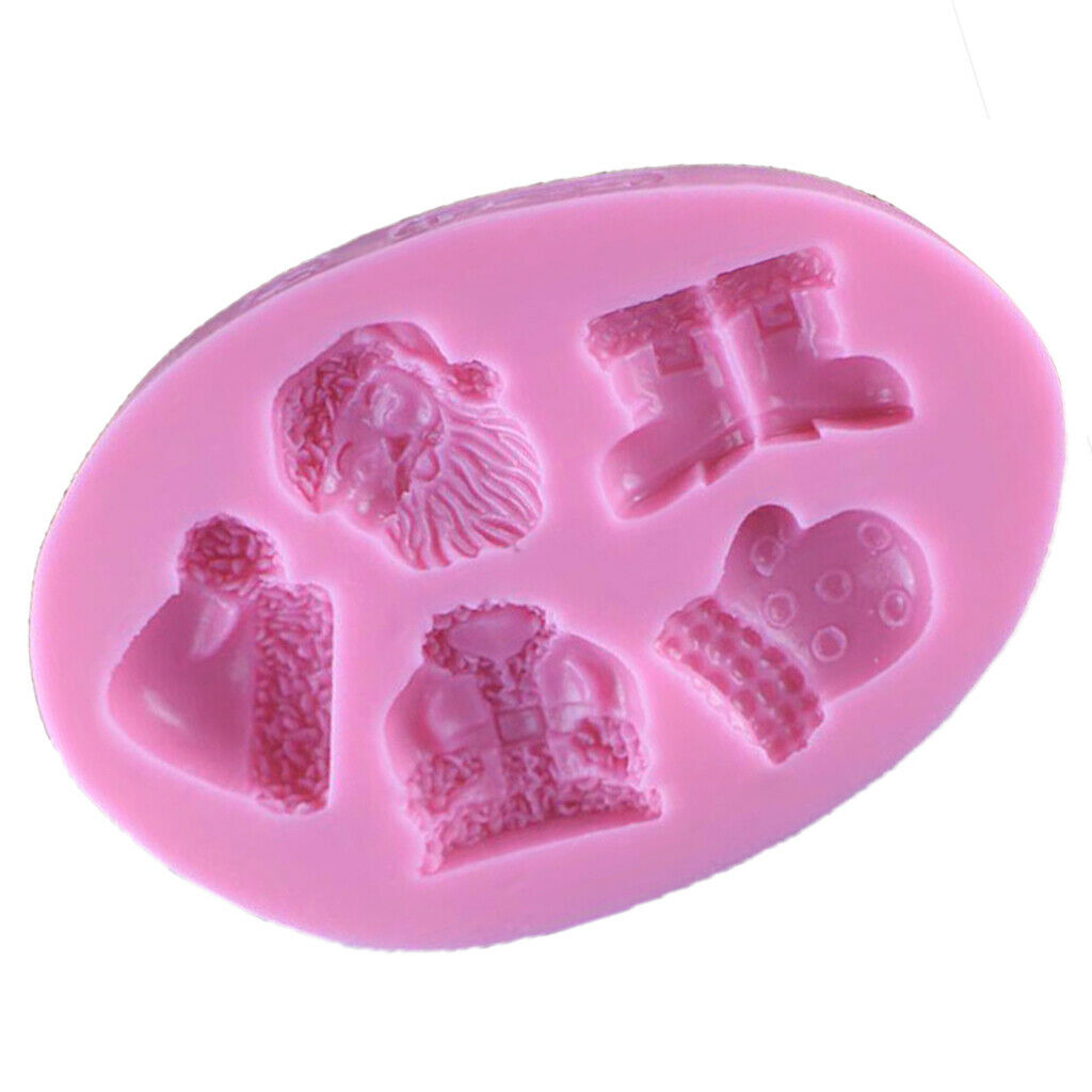 Santa Suit Silicone Mold Fondant Cake Decor Chocolate Mould for Christmas