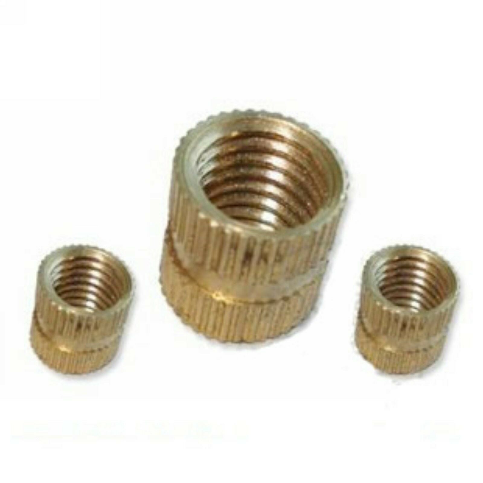 Lot100 Brass Knurl Nuts M6*8mm(L)-8mm(OD) Metric Threaded