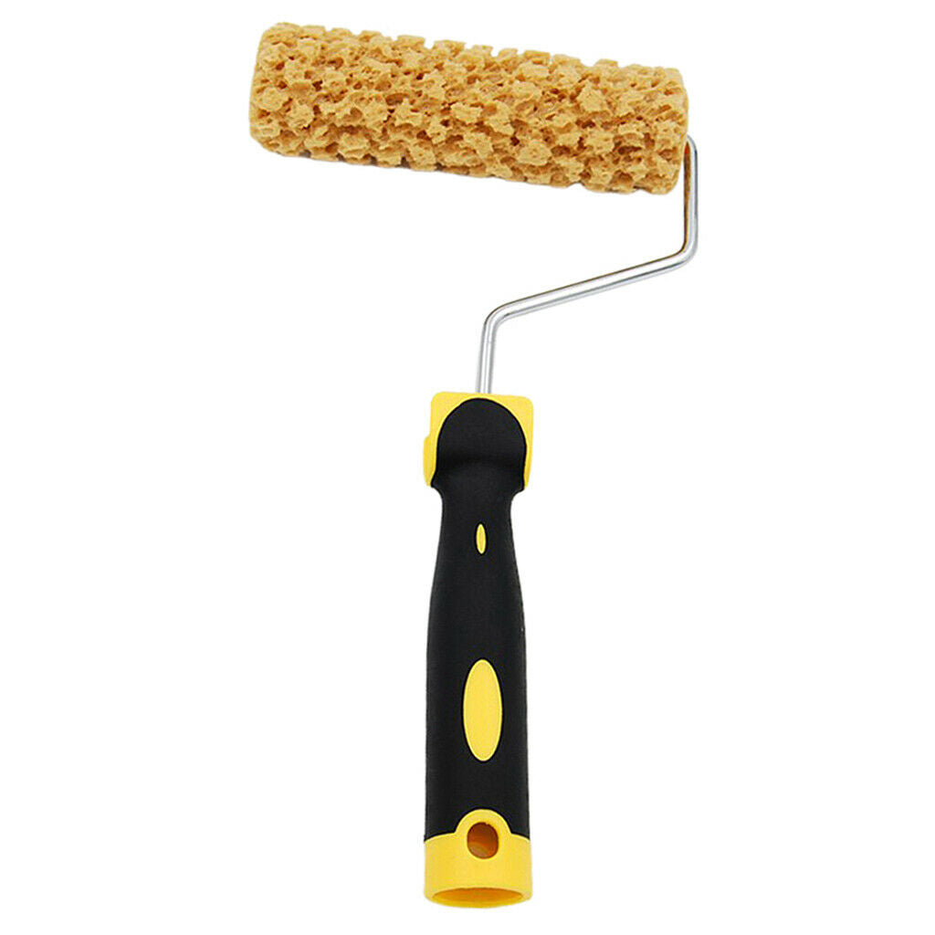 2x 7" Wall Texture Pattern Painting Tool Plastic Handle Sponge Paint Roller