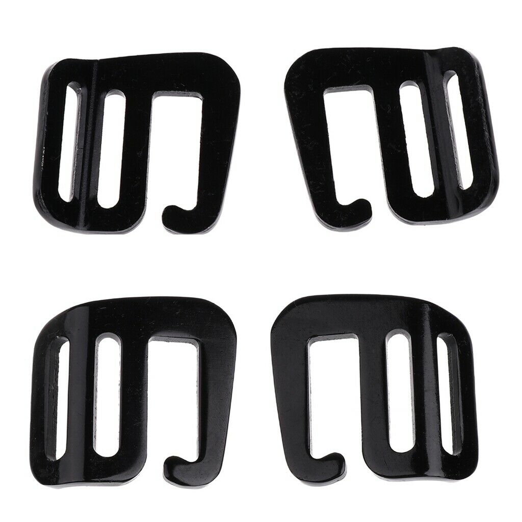 2 Pairs 1''/25mm G Hook Webbing Buckle for Backpack Bag Strap Belt Black