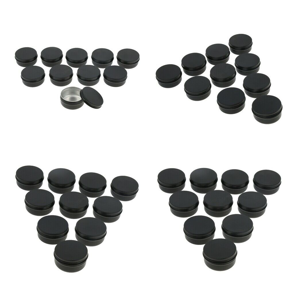 40 Pcs 50g Round Aluminum Metal Tin Can for Cosmetic Lips Balm DIY Salves