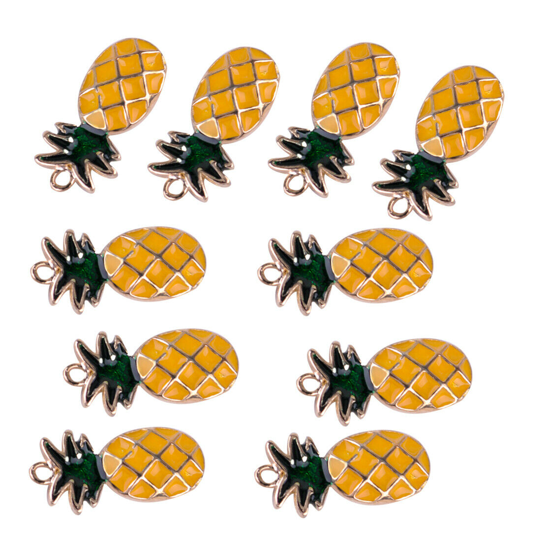 10x Pineapple Shape Charms Pendant Bead Necklace Bracelet Jewelry Accessories An