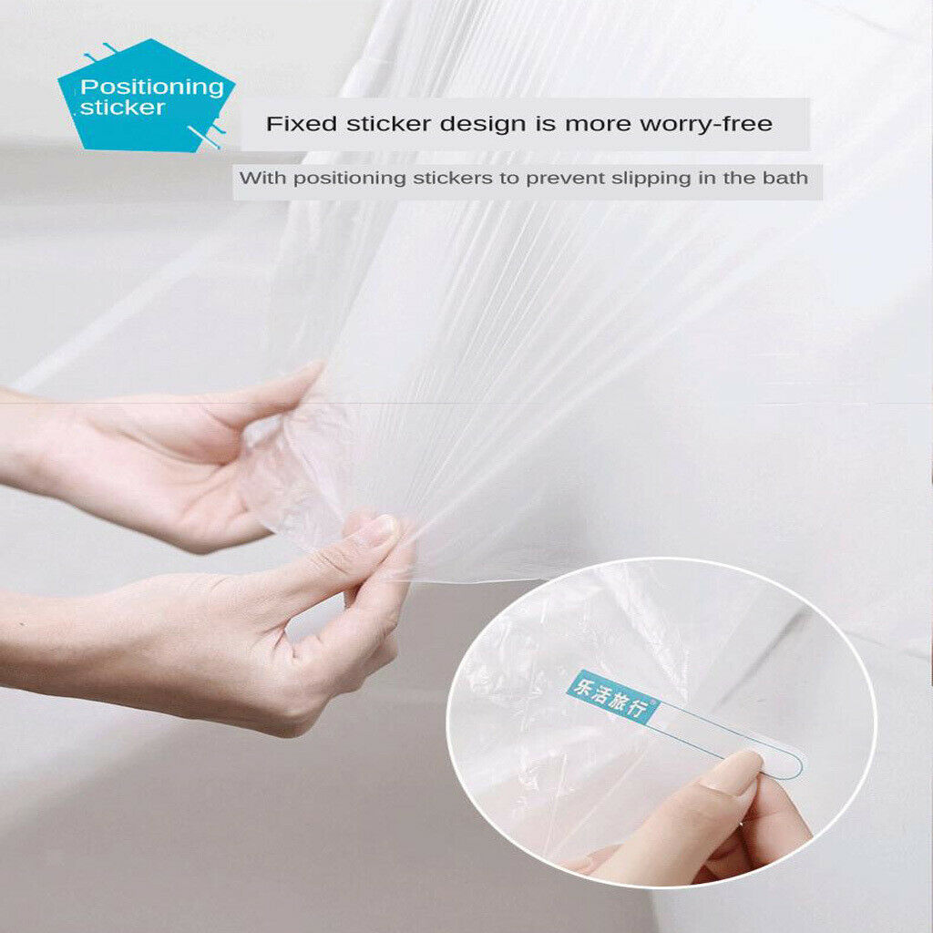 10Pcs Large Disposable Bathtub Cover Bag Film Travel Hotel Bath Tub Lining