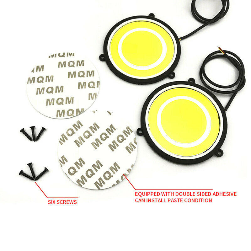2PCS 5 inch Car Daytime Running Light Round Shape White LED COB Driving Fog Lamp