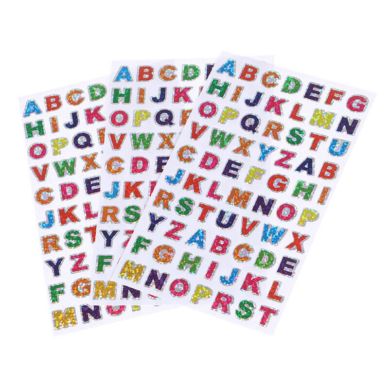 700pcs/10sheet Glitter Letter Self-Adhesive Stickers For Scrapbook Embell.l8