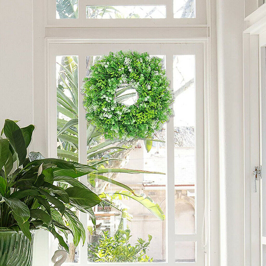 Eucalyptus Wreath Green Leaves Front Door Garland Home Party Decoration