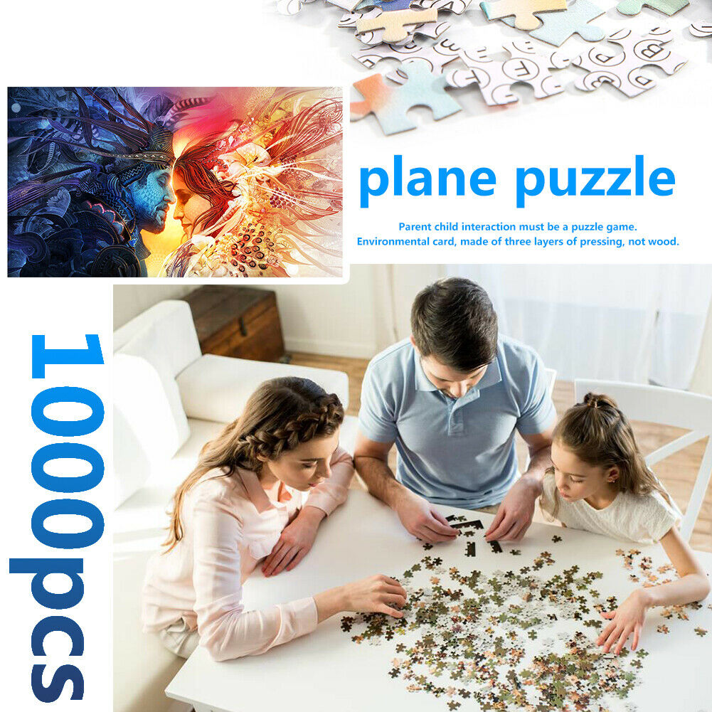 1000pcs Paper Jigsaw Couple Puzzle Decompression Toys for Adults Kids Gift @