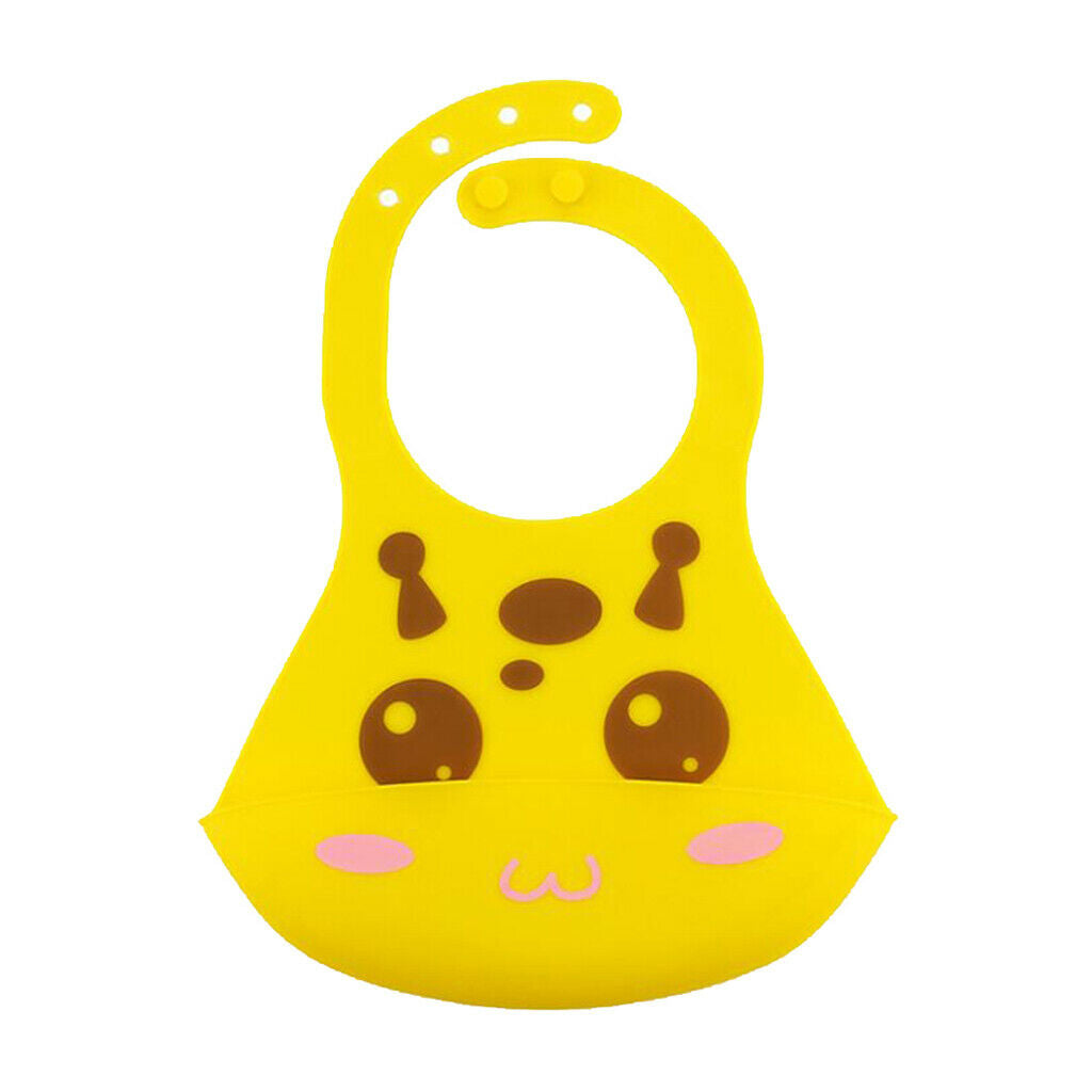 2Piece Waterproof Silicone Infant Toddlers Baby Bibs w/Food Catching Pocket