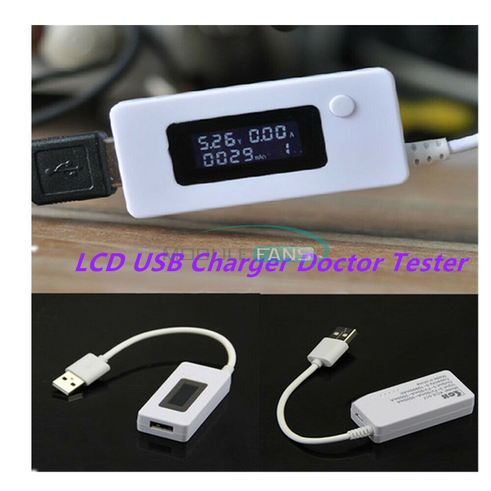 Dual USB Charger Mobile LCD Power Detector Voltage Current Meter Tester Monitor