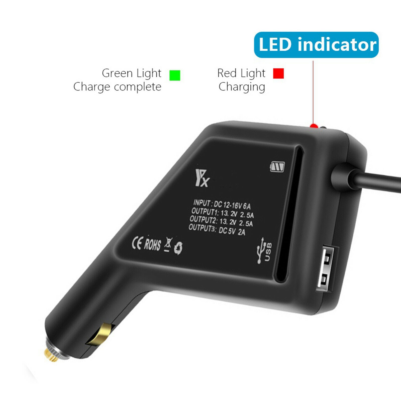 Intelligent Car Charger Battery Charger with USB Port for DJI Mavic Air 2S