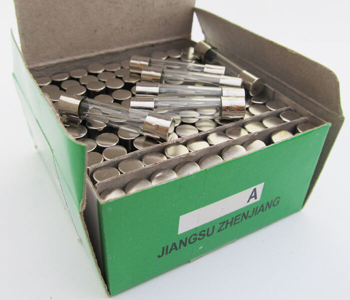 100Pcs Glass Fuse6mm x 30mm 6x30 6A 250V Fast Blow