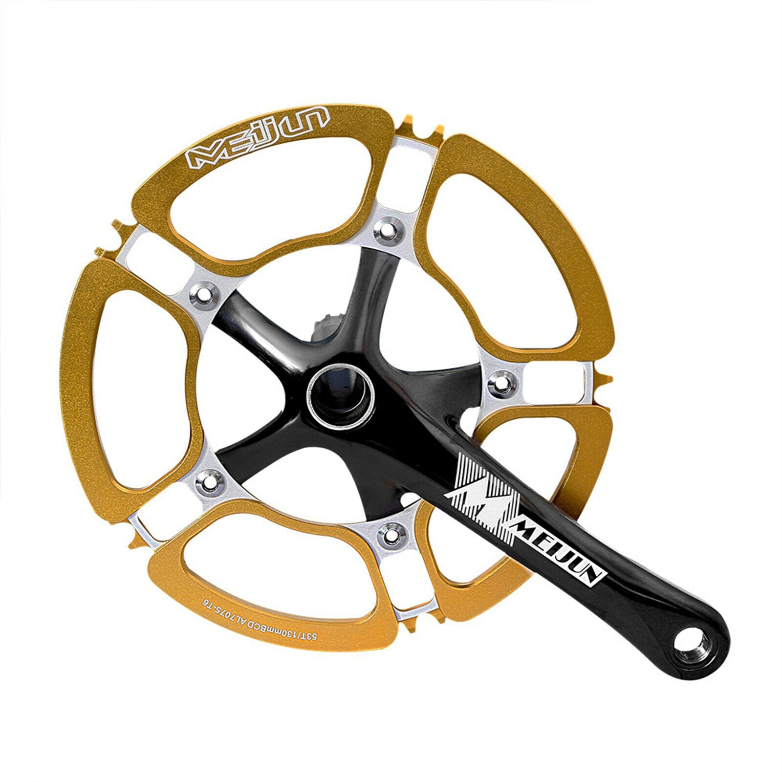 Road Cycling Chainring Round Narrow Wide Single Chain Ring BCD 130mm 53T Red