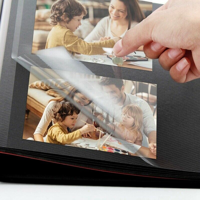 Photo Album Scrapbook Velvet Cover Thick Pages with Protective Film Save ImaX1J1