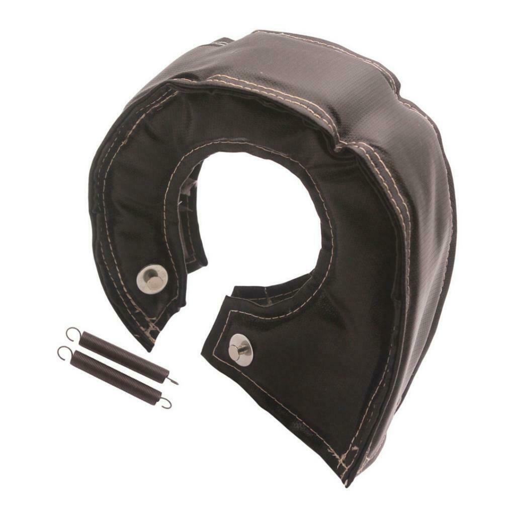 Fiber T6 Turbo Charger BLANKET  Shield Cover BLACK  , W/ 2 Springs