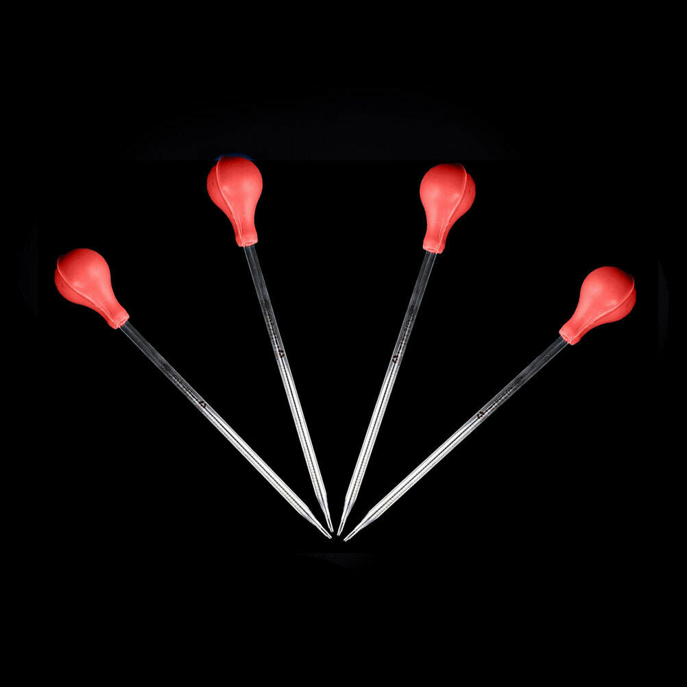 Rubber Head Glass Dropper 5ml Graduated Scale Line Transfer Pipettes Lab Tool