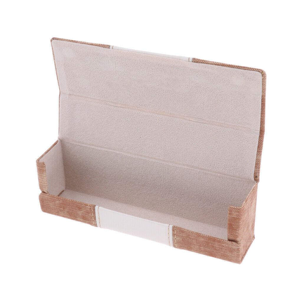 Portable Spectacle Sunglass Eyeglas Case Box Glasses Storage Container Brown