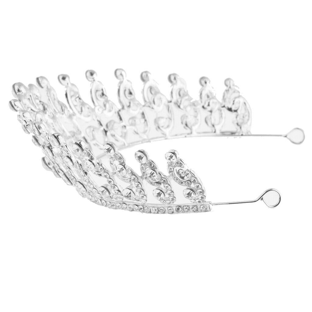 Fashion Tassel Bridal Tiaras Crystal Hairpin Sliver Princess Crown Hair Hoop