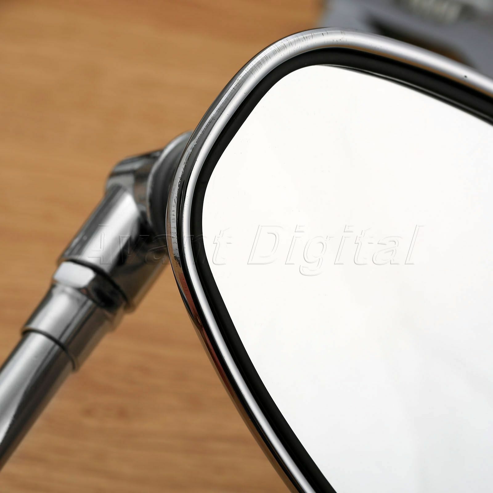 2x 10mm Motorcycle CNC Aluminum Oval Rearview Side Mirrors for Suzuki Kawasaki