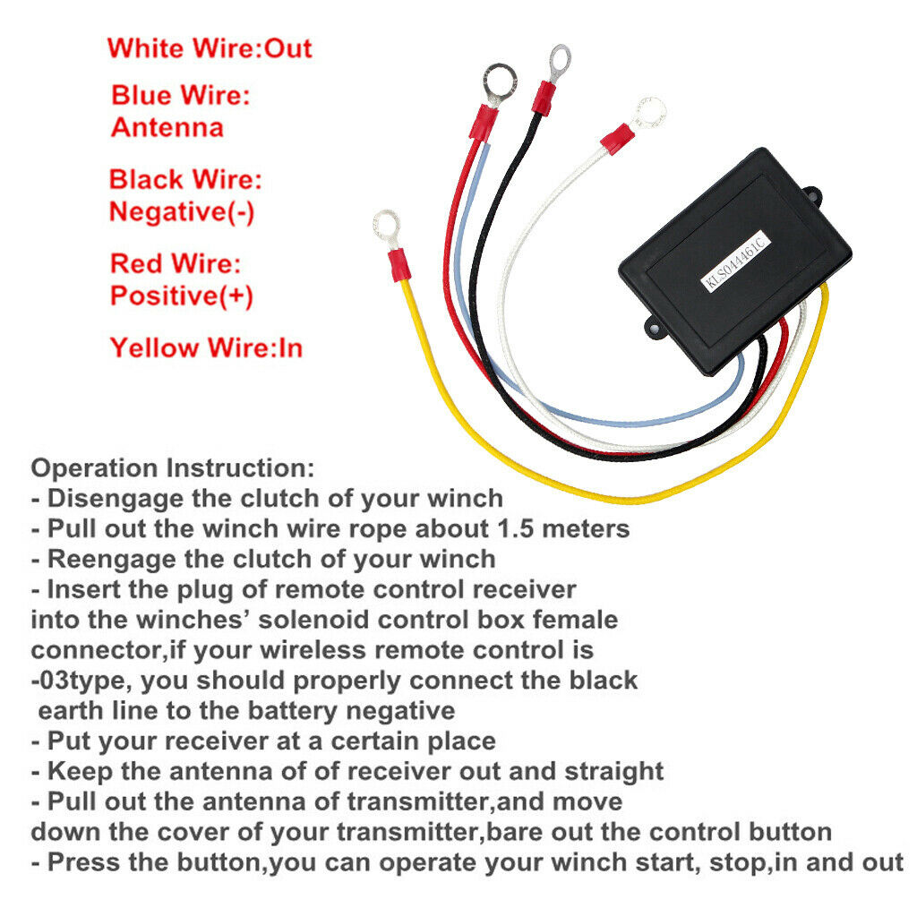 12V 50ft Wireless Remote Control Kit Towing Products Winches Compatible with