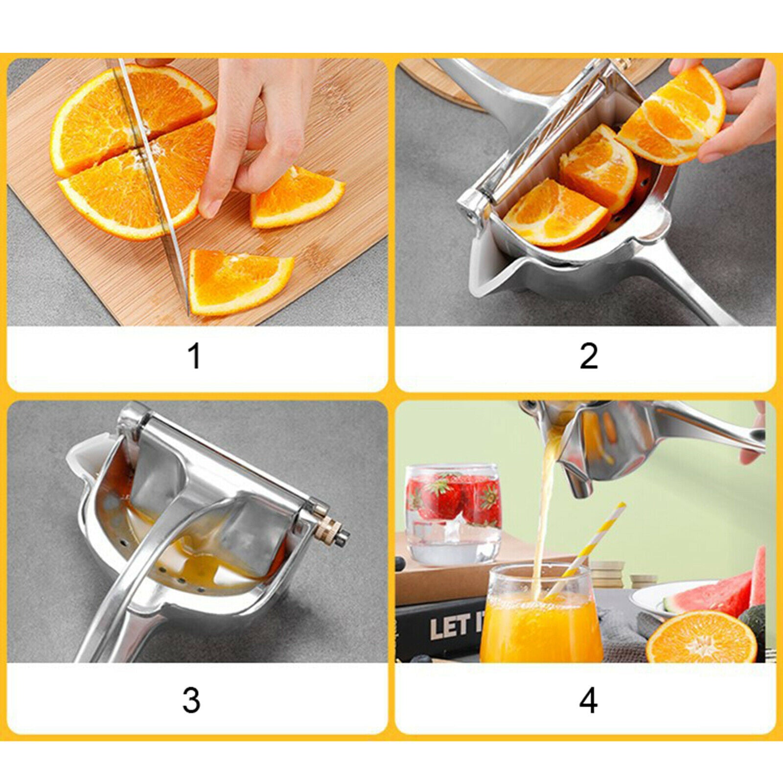 Citrus Hand Press Manual Fruit Juicer Detachable Sugarcane Lemon Squeezer