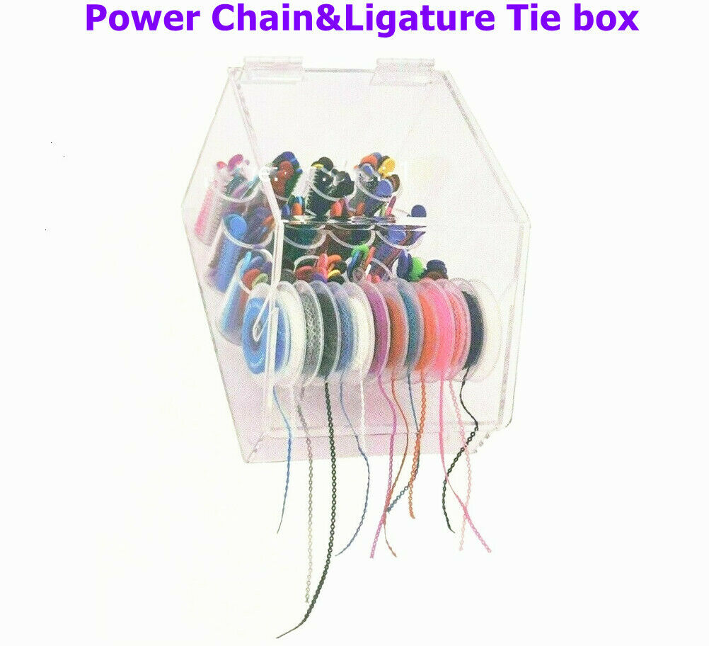 1*Dental Orthodontic Elastic Ligature Tie & Power Chain Storage Box Holder Case